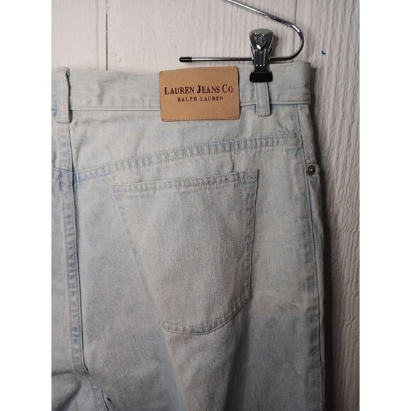 LRL Lauren Jeans Co Women's 16 Blue Denim Classic Capri Jeans Light Wash Cotton - Picture 5 of 6